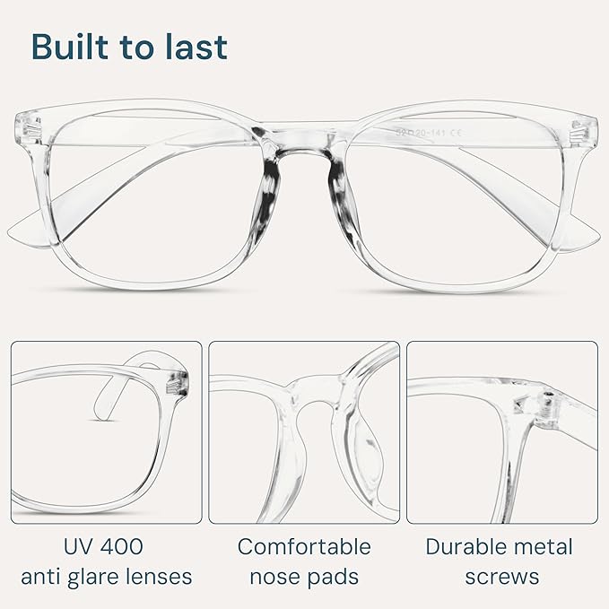Gaoye Eyewear Frames for Men - Blue Light Blocking Square Glasses, Anti UV Ray Computer Gaming, Blue Blockers for Women