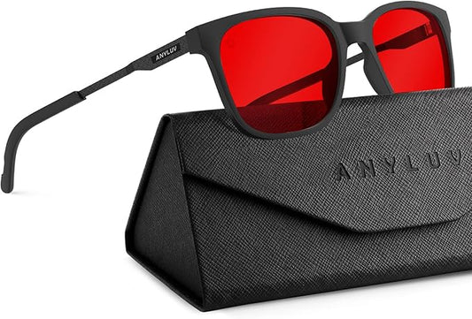ANYLUV Blue Light Glasses for Men, Lightweight Computer Gaming Glasses, Stylish Anti Eyestrain Blue Light Blocking Men
