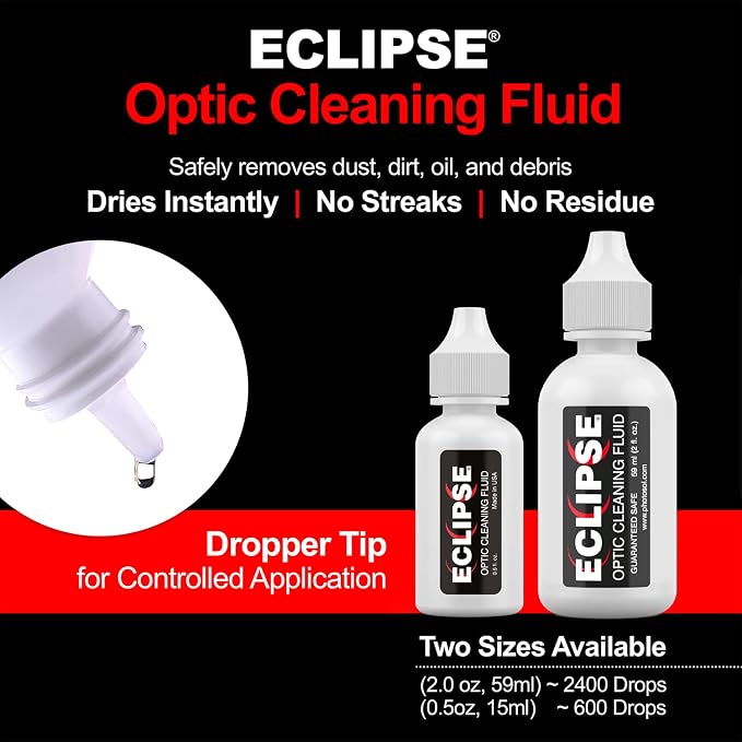 Eclipse Optic Cleaning Solution - Camera Lens and Digital Sensor Cleaner Fluid - Works with All Cameras, Binoculars, and Other Optical Products - Dropper Tip (15ml) - 0.5oz (2-Pack) - Image 5