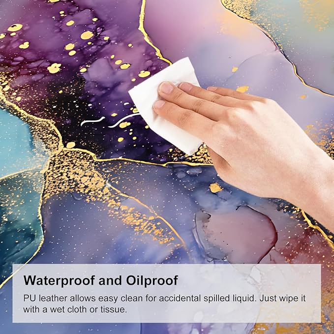 Mouse Pad, Large Anti-Slip with Stitched Edges Desk Mat Desktop Laptop Computer Desk Keyboard Mat,Table Protector Blotter Mat (Purple, 31.5" x 11.8")