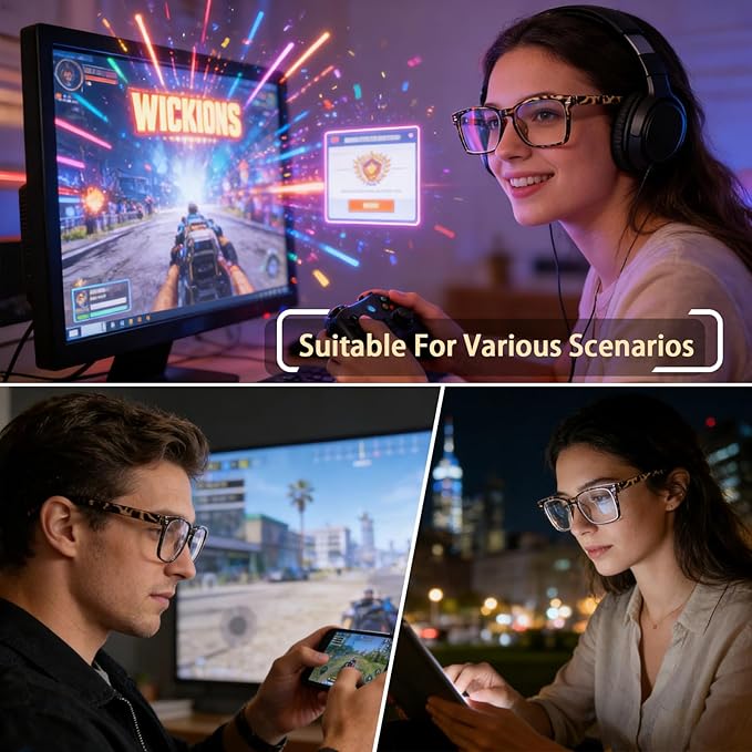 BIRDDIE Blue Light Blocking Glasses for Women & Men, UV400 Anti-Glare Computer Glasses for Gaming,Reading & Eye Strain Relief