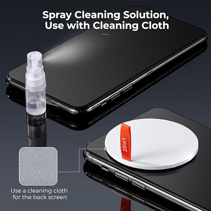 K&F CONCEPT 20-in-1 Keyboard Cleaning Kit Laptop Cleaner, Multifunctional Electronic Device Cleaning Tool, for iPhone AirPods MacBook iPad, Camera PC Monitor Earbud TV Tablet Screens - Image 6
