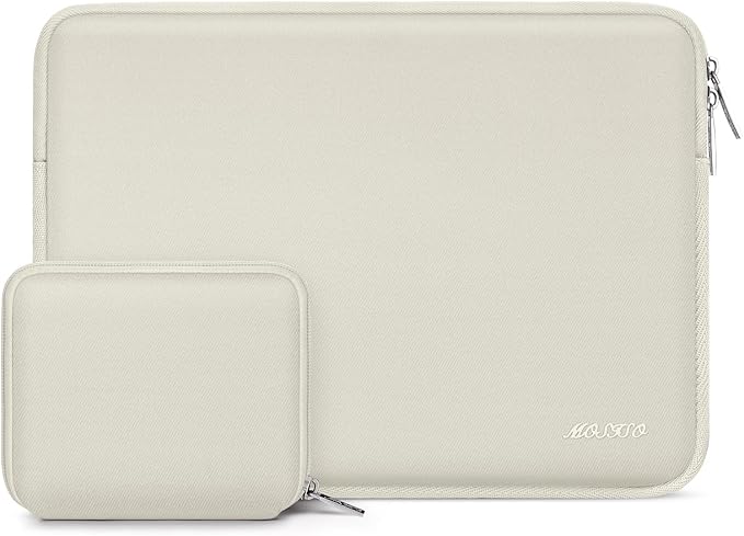 MOSISO Laptop Case 13.3 inch, 13-13.3 inch Laptop Sleeve Bag Compatible with MacBook Air/Pro 13/Pro 14 M5 M4 M3 M2 M1, HP Dell ASUS Lenovo, Neoprene Computer Sleeve Bag with Small Case, Sand