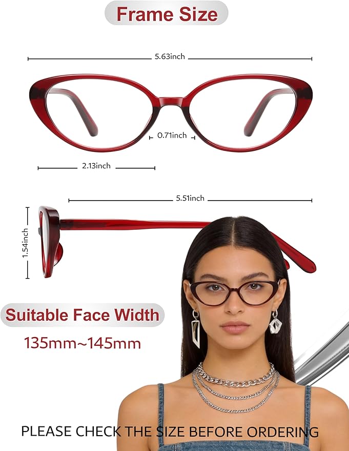 Ultralight Cat Eye Blue Light Glasses for Woman Anti Glare Reduce Eyestrain Gaming/Computer/Screen