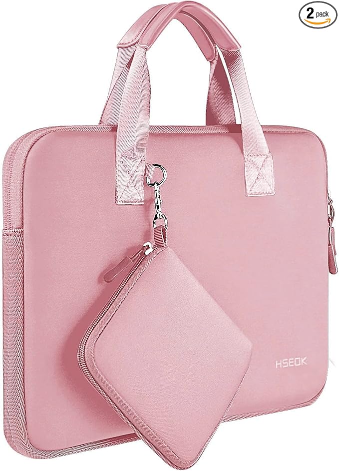 Hseok Laptop Sleeve 16 inch Case with Small Case, Compatible with MacBook Neo/Pro 16" M5/M4/M3/M2/M1, MacBook Air 15 M5, XPS 16 and Most 15.6-16 Notebooks, Neoprene Computer Handbag,P01K01