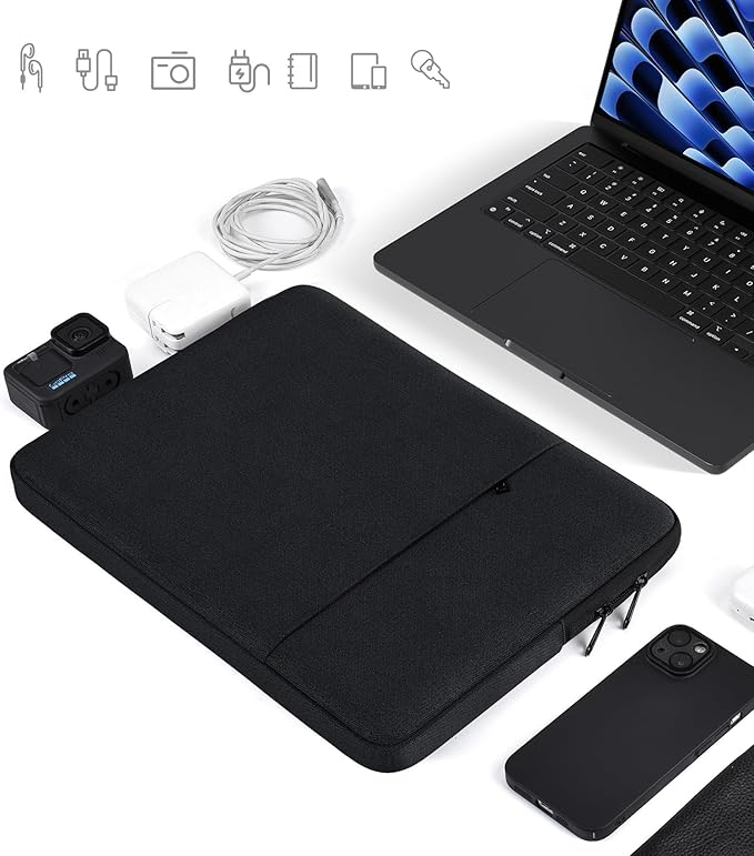 14 inch 360° Protective Laptop Sleeve for 2026 2025 MacBook Pro 14 inch M5 M4 M3 M2 M1 Pro/Max A3427 A3401 A3112 A3185 A2442 A2779 A2918,Shockproof Water-Resistant Case Bag Cover w/Accessory Pocket