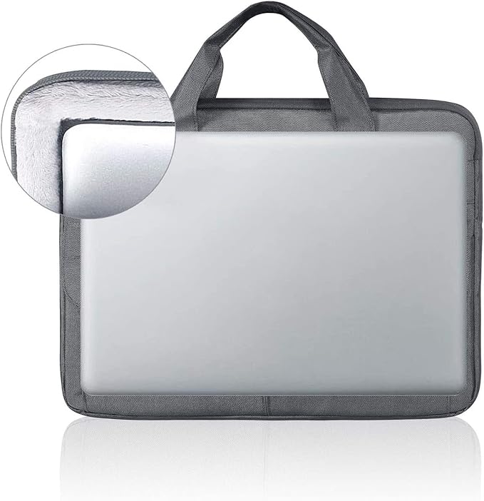 LANDICI Laptop Bag Case 13 14 inch with Shoulder Strap, Slim Waterproof Computer Sleeve Cover Compatible with MacBook Air 13/13.6 M1 M2 M3 M4, MacBook Pro 13/14, Chromebook 14, Grey