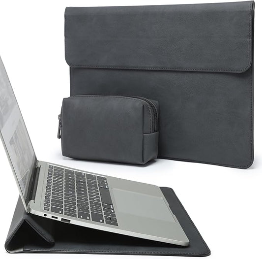 HYZUO 13 Inch Laptop Case Sleeve with Stand for 2026-2018 MacBook Air 13 M5 M4 M3 M2 M1, 2026 13" MacBook Neo, 2026-2016 MacBook Pro 13 M2 M1, iPad Pro/Air 13, Surface Pro 12-3, XPS 13, Graphite