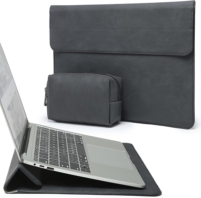 HYZUO 15-16 Inch Laptop Case Bag Sleeve with Stand Feature for MacBook Pro 16 M5/M4/M3/M2/M1 Pro/Max 2026-2019, XPS 15, MacBook Pro 15 2015-2012, Samsung Galaxy Book Flex 15, Graphite