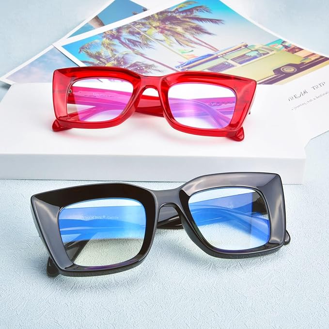 VISOONE Cat Eye Blue Light Blocking Glasses TR90 Anti-glare Women Calida