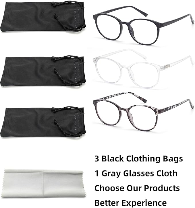 Blue Light Blocking Glasses Round Women Men Computer Glasses Anti Eye Strain/UV/Glare Gaming Glasses