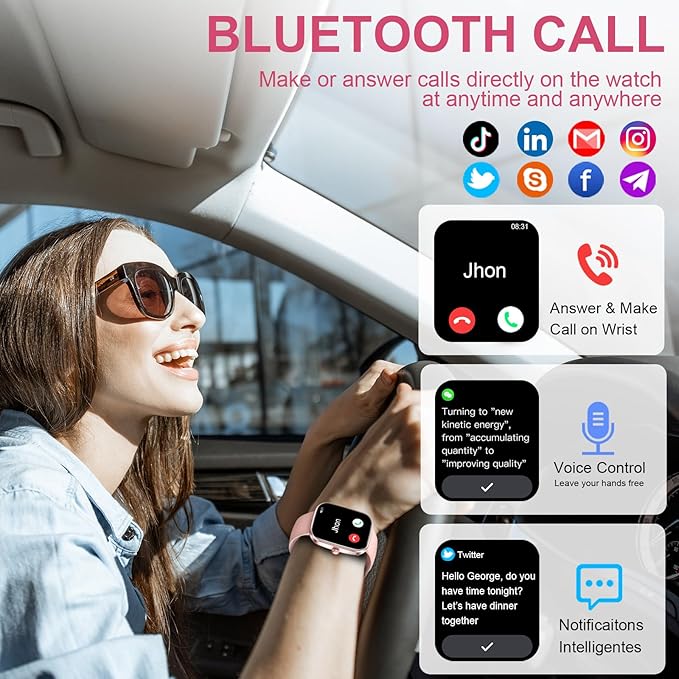 Smart Watch for Women Men(Answer/Make Call), 2025 New 1.91" HD SmartWatch, Fitness Watch with 120+ Sport Modes, IP68 Waterproof, Heart Rate/Sleep Monitor, Pedometer, Activity Tracker for Android iOS