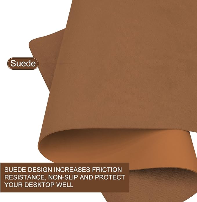 Desk Pad,Large Mouse Pad, Non-Slip PU Leathers Writing Pad,Desktop Protection Pad,Computer Desk Pad, Waterproof Table Mat, Desk Mat for Office and Home Writing (Brown;31.5"x 15.7")