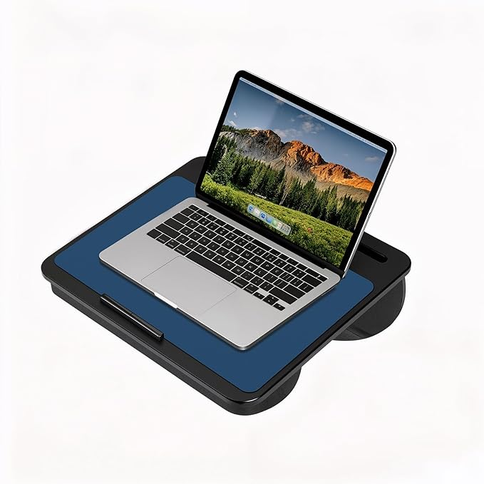 Jotsome Leather Desk Pad Mat, Non-Slip Desk Blotter Pad - Desk Protector for Office, Home, Lap Desk, Laptop, and Desktop (Midnight Blue, 17" x 12")