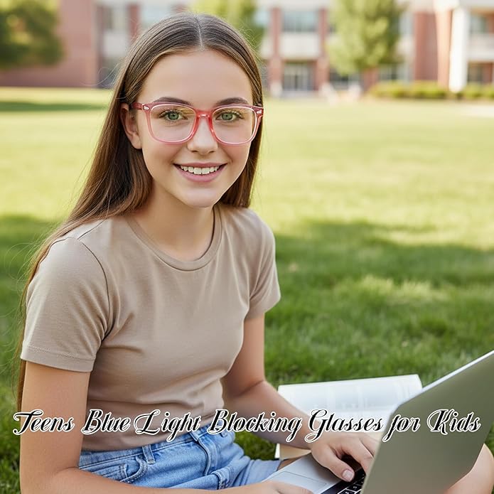 CHEERS DEVICES Blue Light Blocking Glasses for Kids Boys Girls Teens - Computer Glasses with Unbreakable Frame and Anti-Glare