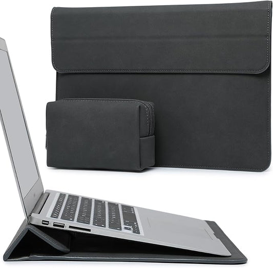 HYZUO 15 Inch Laptop Case Bag Sleeve with Stand for MacBook Air 15 M5 M4 A3241 M3 A3114 M2 A2941 2026-2023, 15" Surface Laptop 7/6/5/4/3, MacBook Pro 15 A1990 A1707 2019-2016, Space Gray