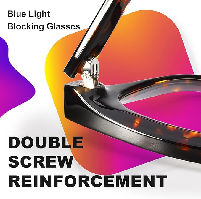 VISOONE Square Blue Light Blocking Glasses TR90 Clear Lens for Women Men BONA