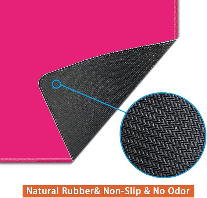 Large Mouse Pad, Non-Slip Desk Blotter, Office Desk Mat, Desk Pad Protector, Laptop Desk Pad, Desk Writing Pad for Office and Home, Bright Pink, 31x12 inch