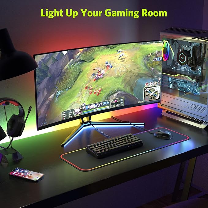 61 Keys RGB Wireless and Wired Mechanical Gaming Keyboard with Blue Switches, Audible Click Sound Rainbow Portable Compact Mini Office Keyboard for Windows PC Gaming, (F-SG61)