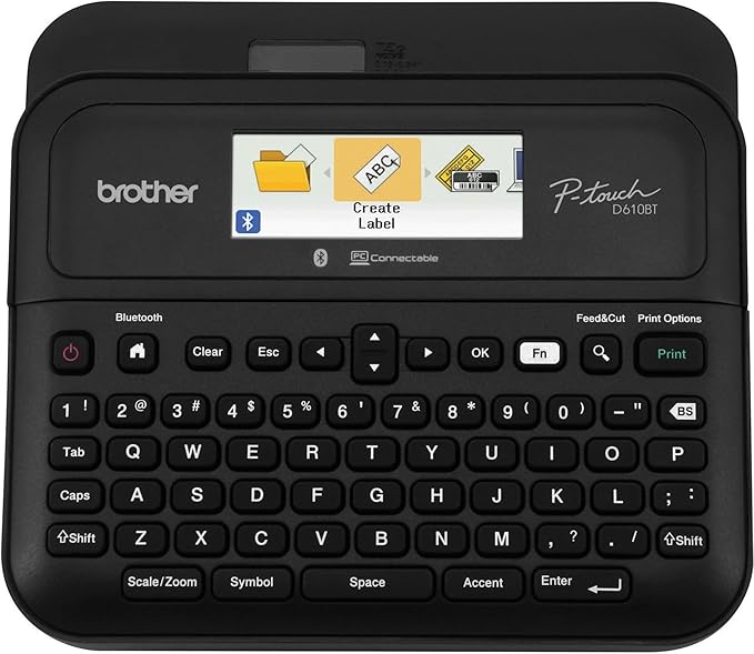 Brother® P-touch PT-D610BT Business Professional Connected Label Maker With Bluetooth®