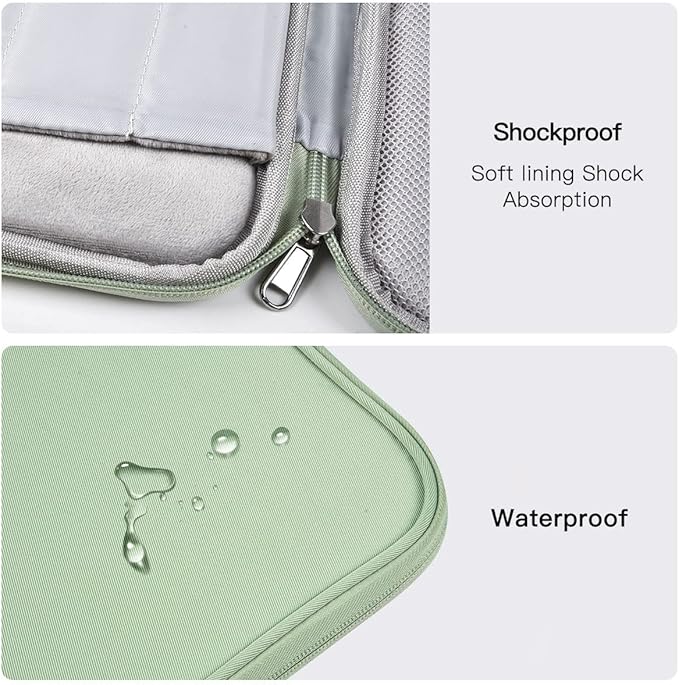 12.9 Inch Tablet Sleeve Bag for 2025 2024 iPad Pro M5 M4/iPad Air M4 M3 M2 13"/Pro 12.9",Samsung Galaxy Tab S9+Plus,S8+,S7+ Plus,S7 FE 12.4" Carrying Case,Surface Pro 11 Snapdragon,10,9,8,X Bag-Green