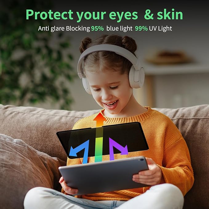 Privacy Screen Protector Compatible with iPad Air 11 M2/M3 (6/7th Generation,2024/2025), Anti-Glare Blue Light Film Anti-Spy Filter, Bubble-Free Shield Easy Install Guard Removable Cover
