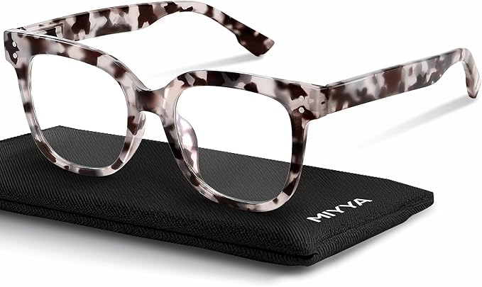 miyya Blue Light Glasses for Women & Men – Oversized UV & Blue Light Blocker Chunky Frames, Stylish Eyewear Accessories