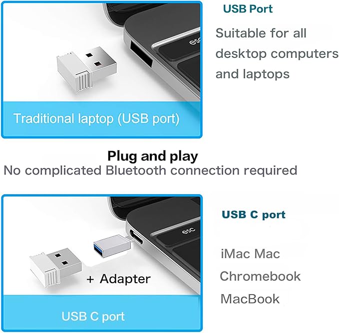 PEIBO Bluetooth Wireless Mouse for Laptop mac MacBook ipad MacBook air MacBook pro pc Desktop Computer Windows Chromebook Notebook