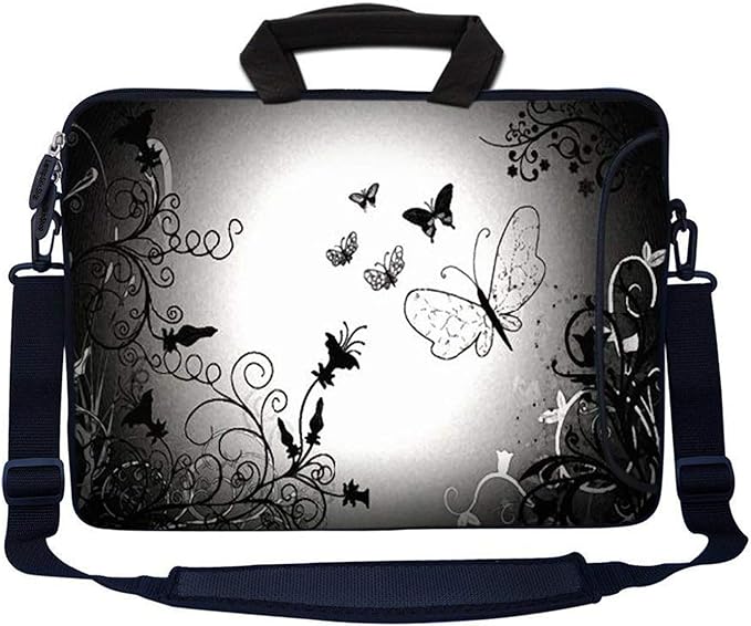 LSS 13.3 inch Laptop Sleeve Bag Notebook with Extra Side Pocket, Soft Carrying Handle & Removable Shoulder Strap for 12" 12.1" 13" 13.3" Apple MacBook Air, GW, Acer, Aspire Asus, Dell, HP, Sony,