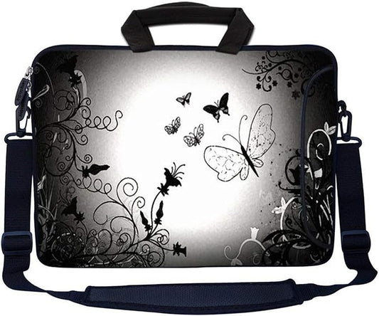 LSS 13.3 inch Laptop Sleeve Bag Notebook with Extra Side Pocket, Soft Carrying Handle & Removable Shoulder Strap for 12" 12.1" 13" 13.3" Apple MacBook Air, GW, Acer, Aspire Asus, Dell, HP, Sony,