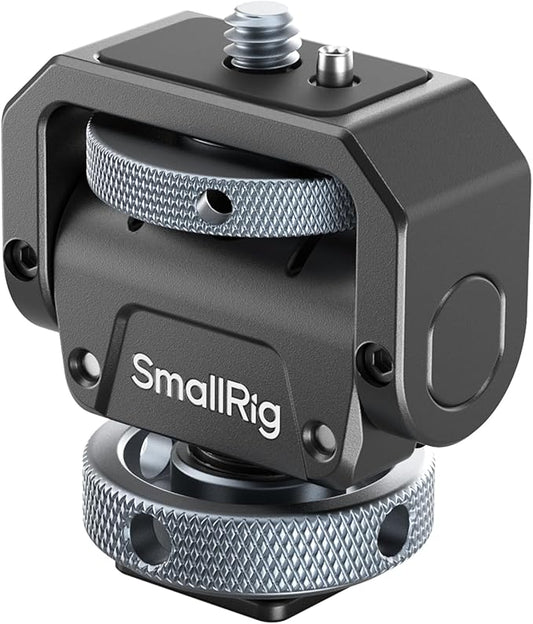 SmallRig Camera Monitor Mount Lite with Cold Shoe, Swivel 360° and Tilt 180° Holder for Field Monitor, LED, Flash and Video Shooting Photography Accessories, Max Load Capacity of 90° Tilt 3.2kg by SmallRig