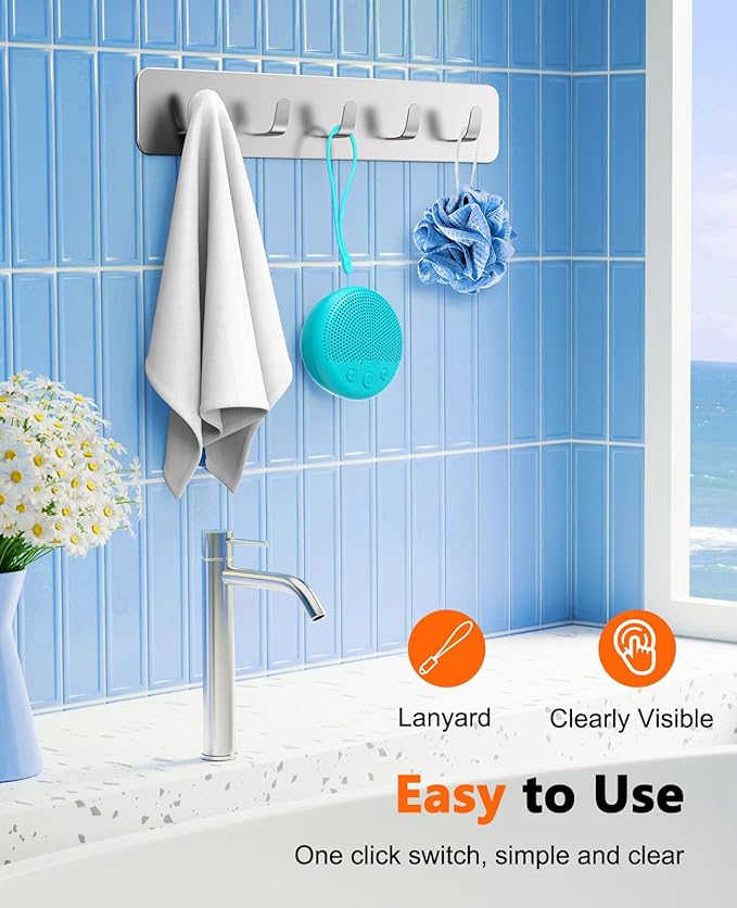 LENRUE Shower Speaker, Bluetooth Waterproof Speaker Wireless, Portable Speakers with Clear Loud Sound, Suction Cup, Lanyard, Ideas Gifts