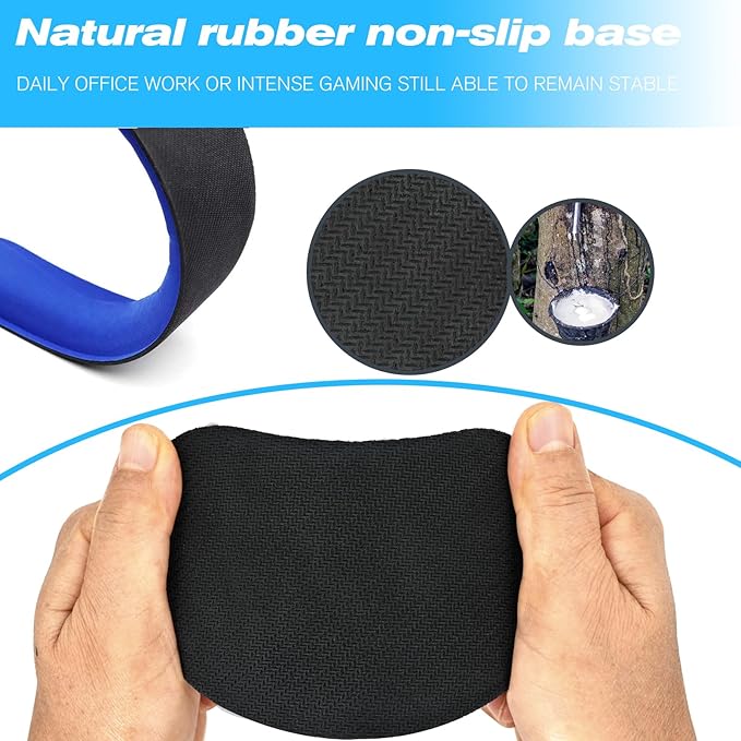 Keyboard Wrist Rest and Mouse Wrist Rest Set - Ergonomic Memory Foam Wrist Cushion - for Wrist Support on Computer, Laptop, Office, Playing Games, Typing Relieves Wrist Pain Navy Blue