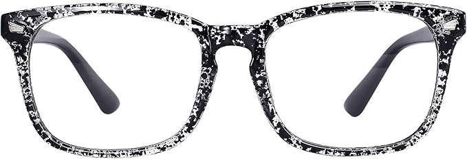 MAXJULI Blue Light Blocking Glasses,Computer Reading/Gaming/TV/Phones Glasses for Women Men(Transparent Black)