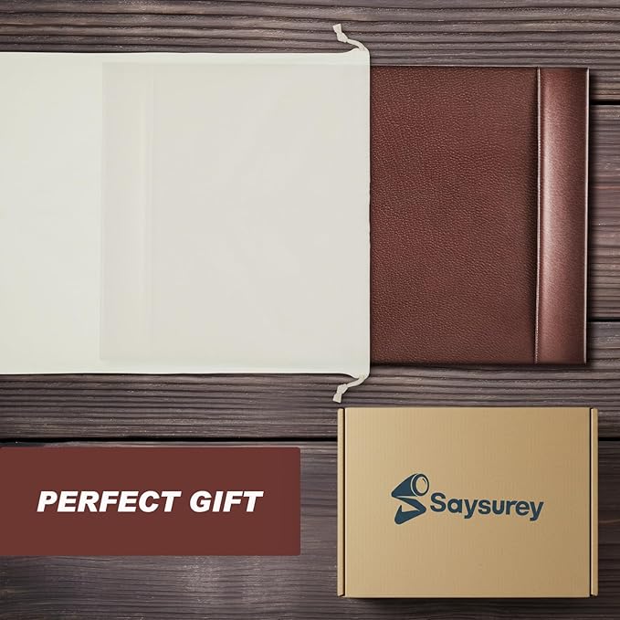 Leather Desk Pad Protector 30" x 18" Leather Desk Blotter with Side Rails Desk Mat for Office Home Workplace Desktop Writing Board Christmas Gifts for Dad Husband(Brown)