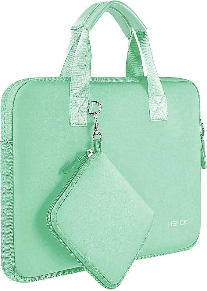 Hseok Laptop Sleeve 13.3-14 inch Case with Small Pouch, Neoprene Computer Bag Compatible with MacBook Neo/Pro 14 M5/M4/M3/M2/M1, Mac Air/Pro 13.3, XPS 14 and Most 13-14 inch Notebooks,G02R02