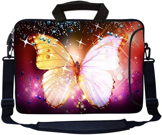 LSS 17-17.3" Laptop Sleeve Bag Compatible with Acer, Asus, Dell, HP, Sony, MacBook and more | Carrying Case Pouch w/Handle & Adjustable Shoulder Strap