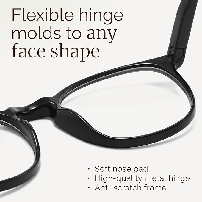 IBOANN Blue Light Glasses for Woman/Men, Fashion Blue Light Glasses Men, Fake Glasses Help Reduce Screen Fatigue