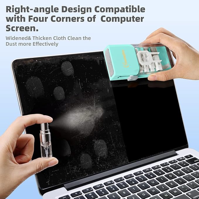 Tassmpitor Laptop Cleaning Kit, All in 1 Keyboard Cleaning kit for MacBook iPad iPhone, Compact Keyboard Cleaner with Brush and Spray for Tablet, Airpods, Earbud, Computer Screen, PC Monitor - Image 3