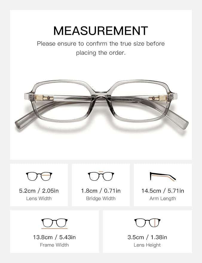 Slocyclub Square Blue Light Blocking Glasses for Women Men Vintage Rectangular Frame Eyeglasses Retro Small Square Glasses