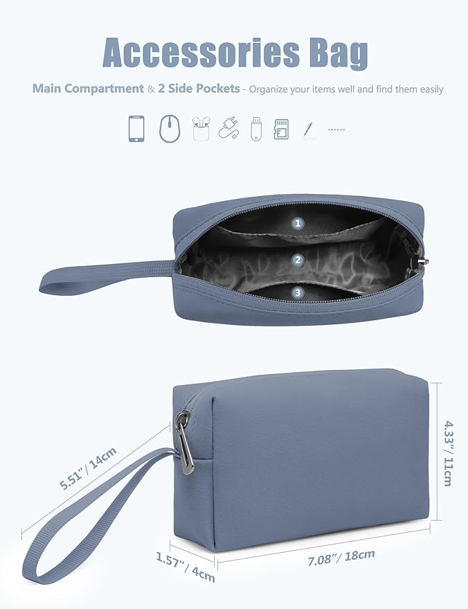 HYZUO 15 Inch Laptop Sleeve Case Bag with Adjustable Stand Feature for MacBook Air 15 M5 A3448 M4 A3241 M3 A3114 M2 A2941 2026-2023, MacBook Pro 15, 15" Surface Laptop 7/6/5/4, Haze Blue