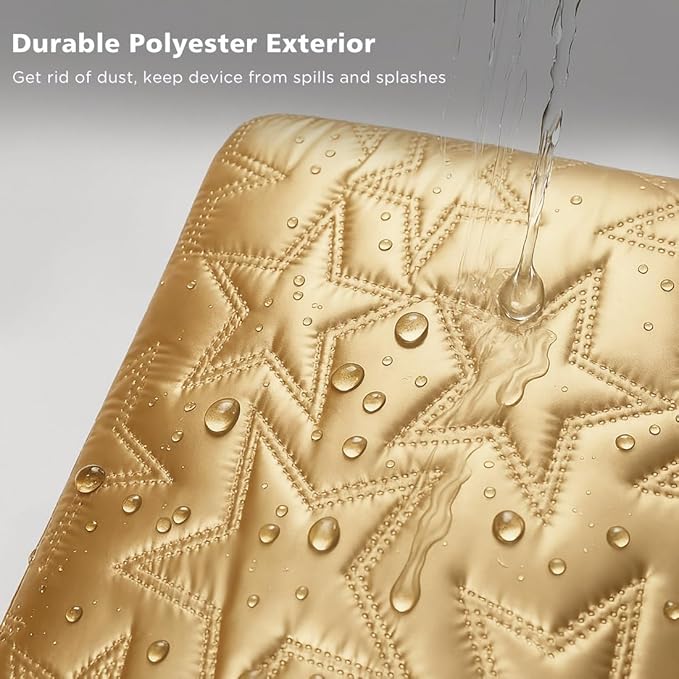 13 inch Laptop Sleeve Case for 13" MacBook Air M5/M4, 13" MacBook Neo/Pro, 13" Surface Laptop 7, 13" Latitude 5350/7350, 13.4" XPS 13, 13" ThinkPad L13 Gen 5, HP Notebook Bag Cover, Gold