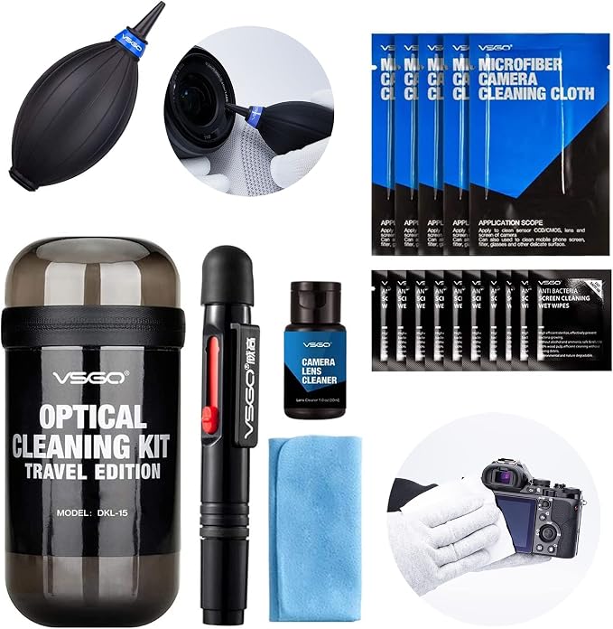 VSGO Professional Lens Cleaning Kit (DKL-15D) - Includes Lens Pen, Air Blower & Cleaning Fluid - Portable Dust Removal for Camera Lenses, Filters, Cell Phones and Electronics - Image 7