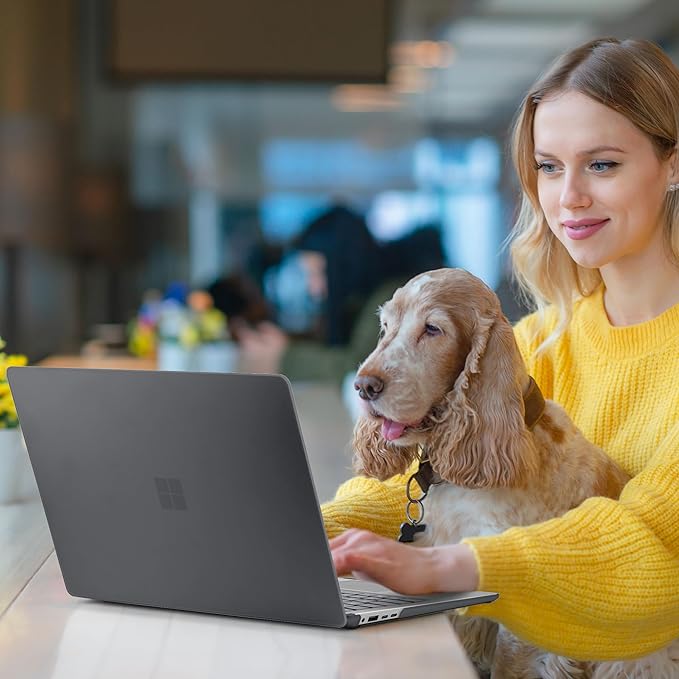 Batianda Premium Case for Microsoft Surface Laptop 13.8-inch Touchscreen 2024 (7th Edition) Lightweight Durable Scratch-Resistant, Easy Install, with Keyboard Cover & Screen Protector, Matte Black