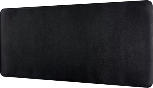 Desk Mat, Dual-Sided Pad, Large Mouse Pad, Natural Cork & PU Leather Non-Slip Waterproof Mats for Office and Home (Black, 31.5" x 15.7")