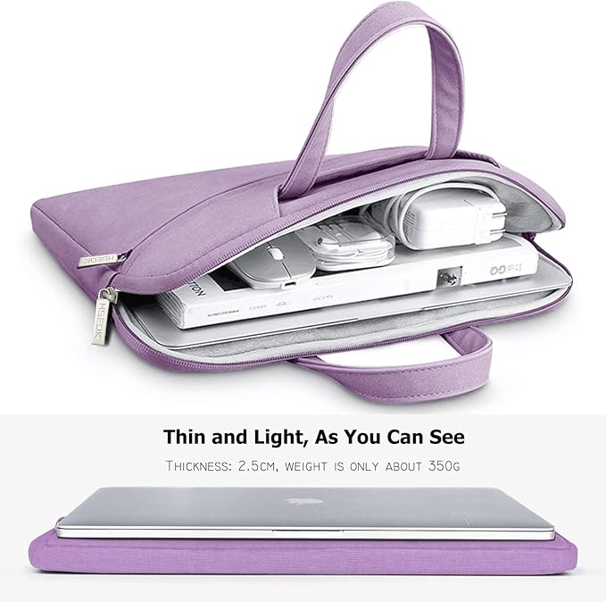 Hseok Laptop Shoulder Bag 15 15.6 16 Inch Briefcase,Compatible MacBook Pro/Neo 16",MacBook Air/Pro 15,XPS 15/16 and most 15.6-16 and Most 15-16 Notebooks,Spill-Resistant Handbag,Purple