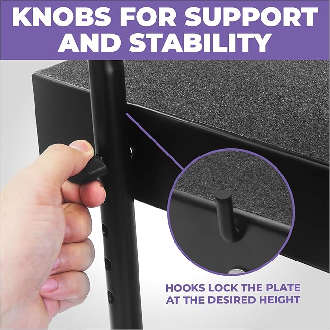 Liquid Stands Ergonomic Guitar Foot Stool Under Desk for Kids - Height Adjustable Elevated Piano Foot Rest- Piano Foot Rest for Beginners - Enhance Comfort and Improve Posture for Long Sessions