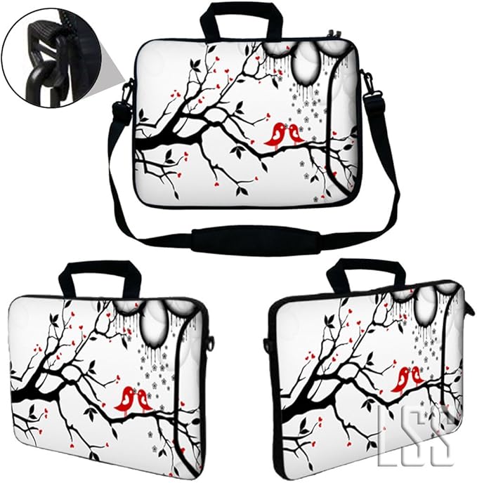 LSS 15.6 inch Laptop Sleeve Bag Notebook with Extra Side Pocket, Soft Carrying Handle & Removable Shoulder Strap for 14" 15" 15.4" 15.6" Apple MacBook Air, GW, Acer, Aspire Asus, Dell, HP, Sony, T