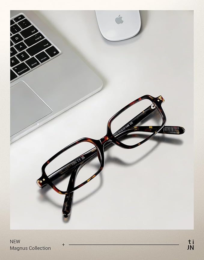 TIJN Blue Light Blocking Glasses Women Men Retro Cat Eye Square Oval Anti Glare Screen Computer Gaming Daily Eyeglasses TR90