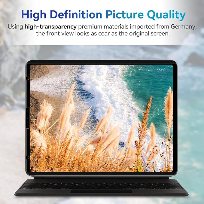 Magnetic Privacy Screen Protector Compatible with iPad Air 13 Inch 2024-2026 (M2/M3/M4, 6th/7th/8th Gen), Removable Anti Blue Light Glare Spy Filter, High Sensitive Bubble-Free Black Security Private Shield